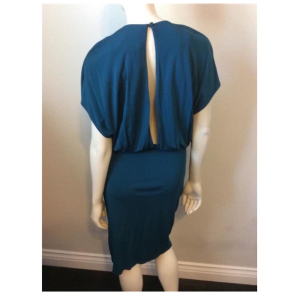 Haute Hippie Twisted Front Open Back Deep V Dress - Picture 3 of 5